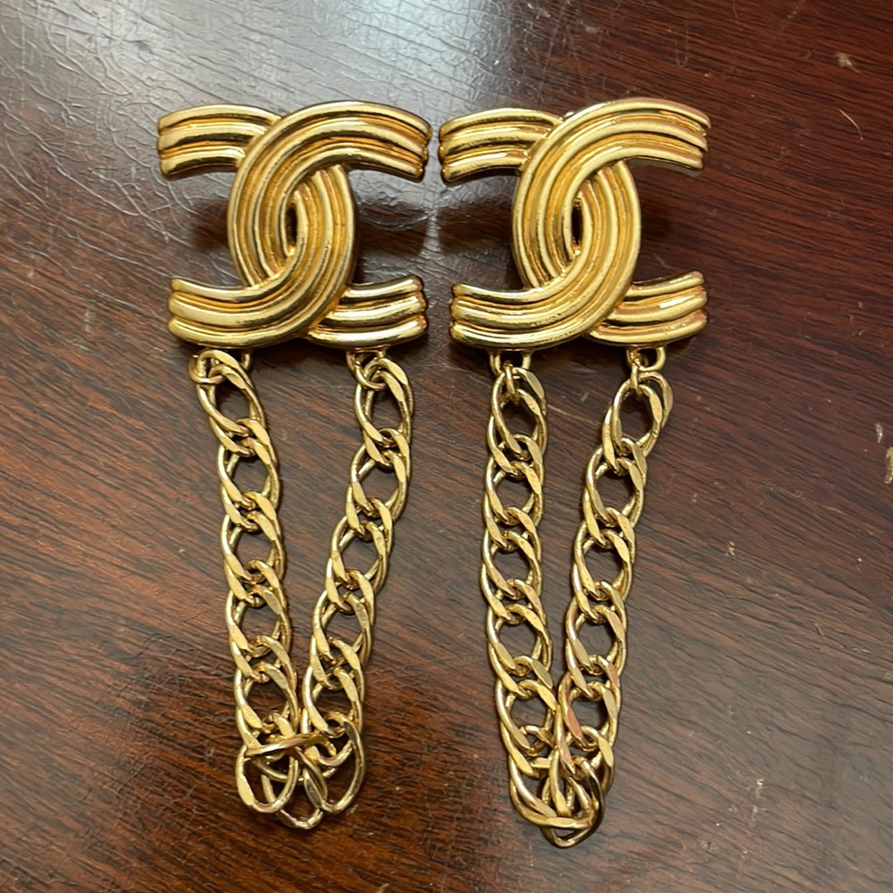 Gold CC Earrings